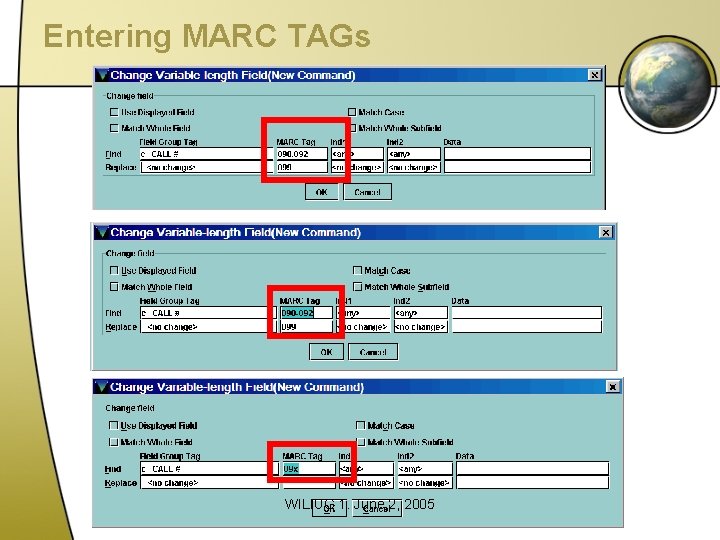 Entering MARC TAGs WILIUG 1. June 2, 2005 Entering MARC TAGs WILIUG 1. June 2, 2005