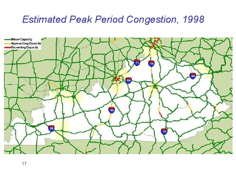 Estimated Peak Period Congestion, 1998 17 