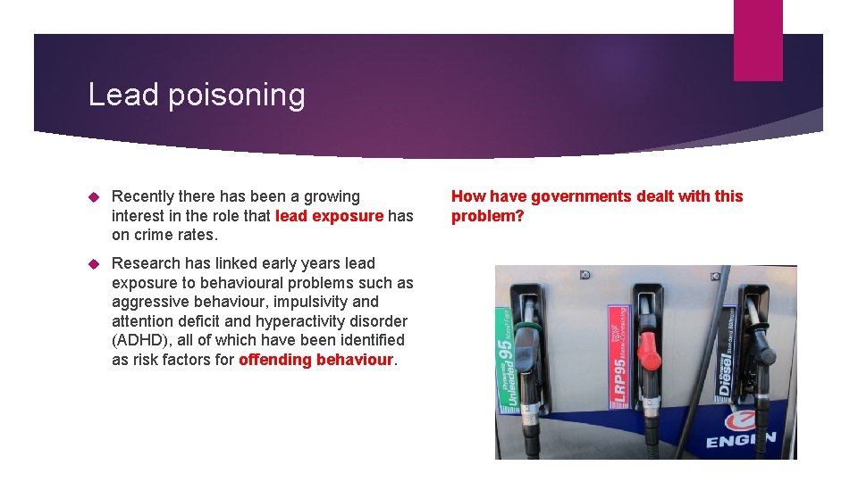 Lead poisoning Recently there has been a growing interest in the role that lead