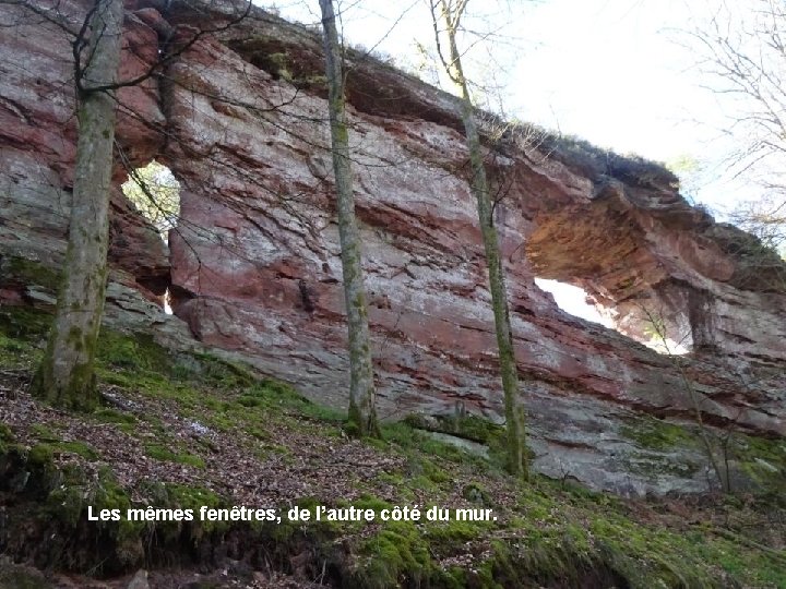 Les mêmes fenêtres, de l’autre côté du mur. 