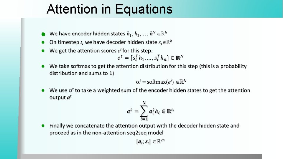 Attention in Equations l 