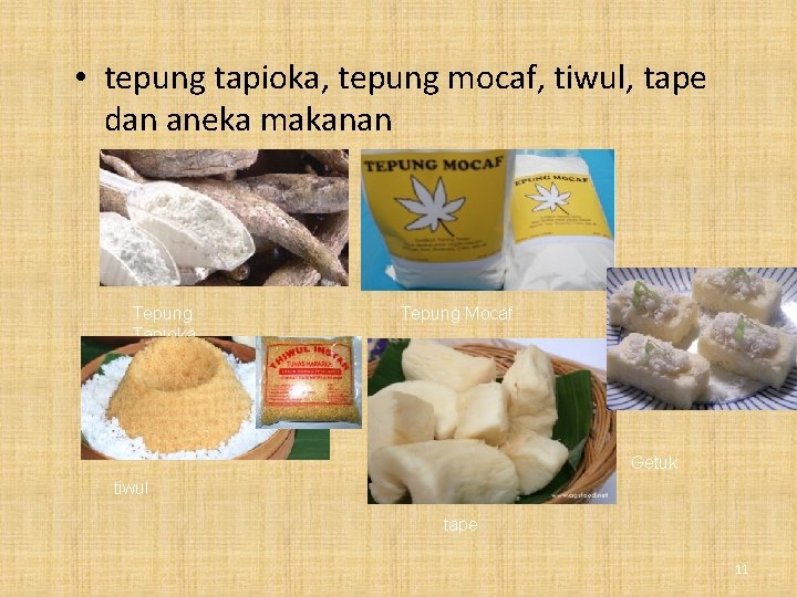 • tepung tapioka, tepung mocaf, tiwul, tape dan aneka makanan Tepung Tapioka Tepung