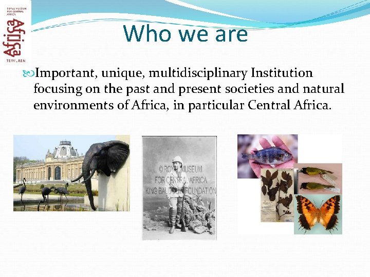 Who we are Important, unique, multidisciplinary Institution focusing on the past and present societies