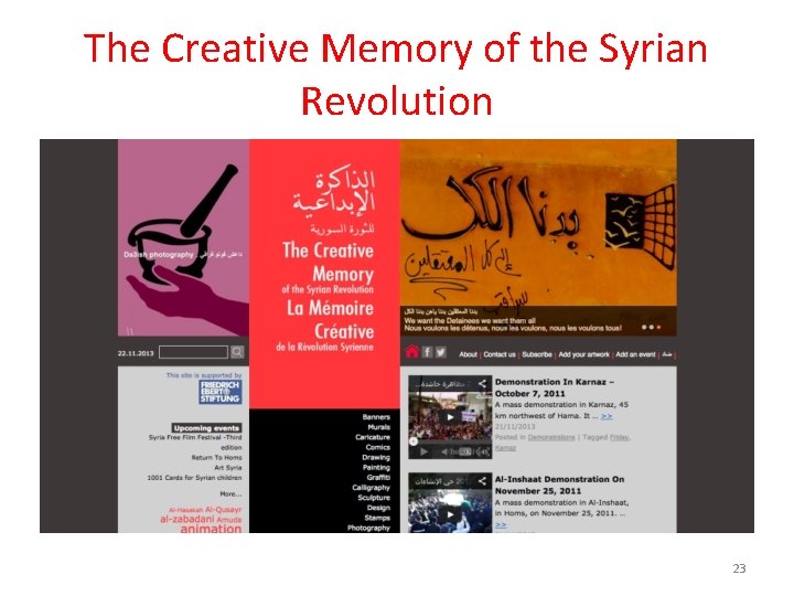 The Creative Memory of the Syrian Revolution 23 