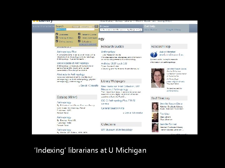 ‘Indexing’ librarians at U Michigan 