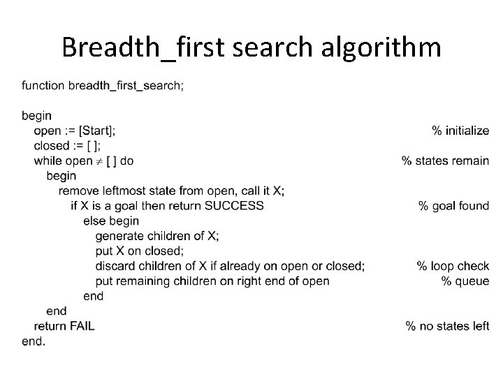 Breadth_first search algorithm 