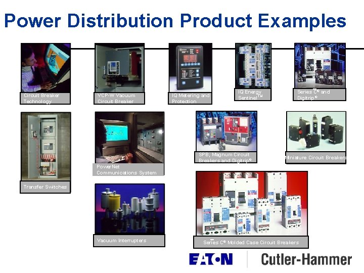 Power Distribution Product Examples Circuit Breaker Technology VCP-W Vacuum Circuit Breaker IQ Metering and Power Distribution Product Examples Circuit Breaker Technology VCP-W Vacuum Circuit Breaker IQ Metering and