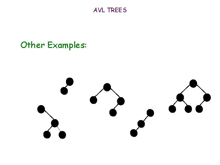 AVL TREES Other Examples: 