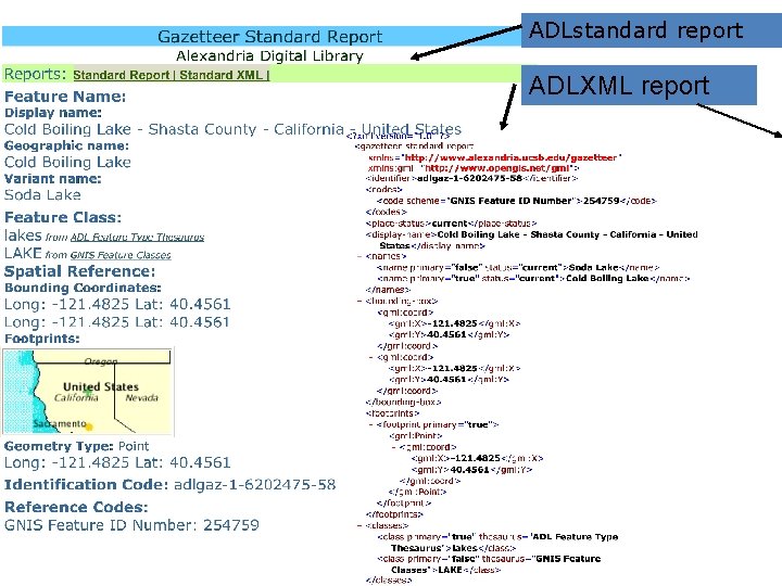 ADLstandard report ADLXML report 