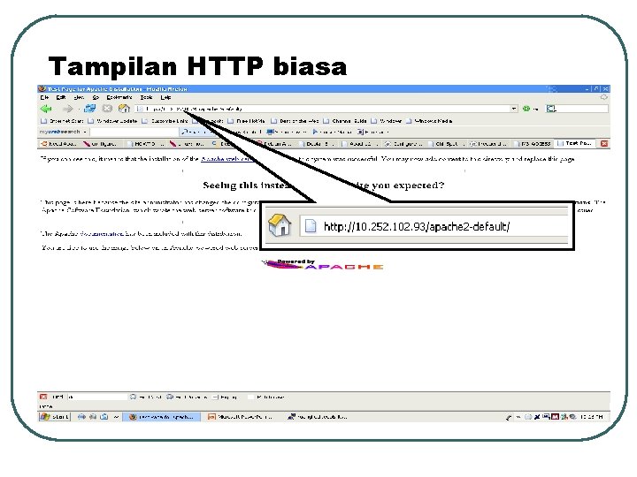 Tampilan HTTP biasa 