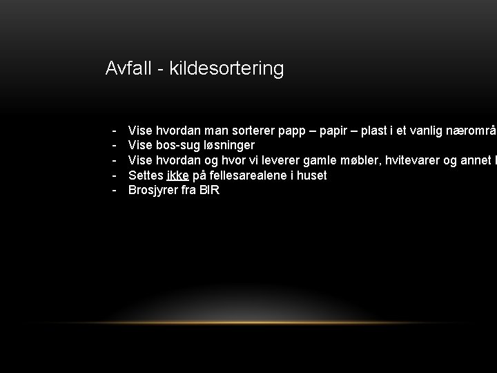 Avfall - kildesortering - Vise hvordan man sorterer papp – papir – plast i