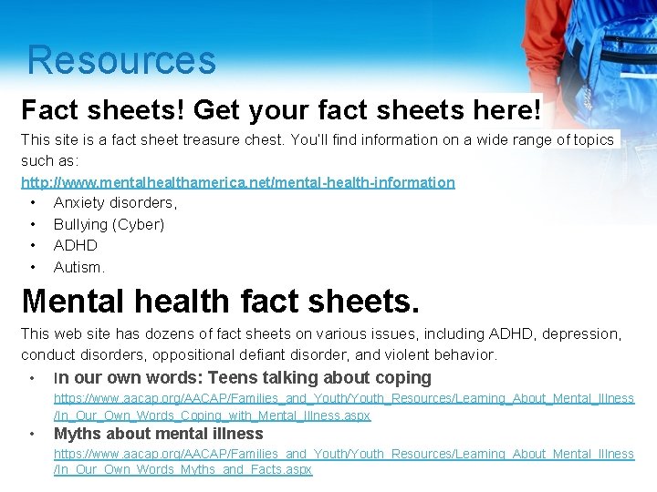 Resources Fact sheets! Get your fact sheets here! This site is a fact sheet