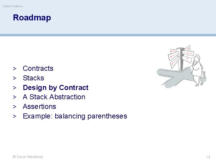 Safety Patterns Roadmap > Contracts > Stacks > Design by Contract > A Stack