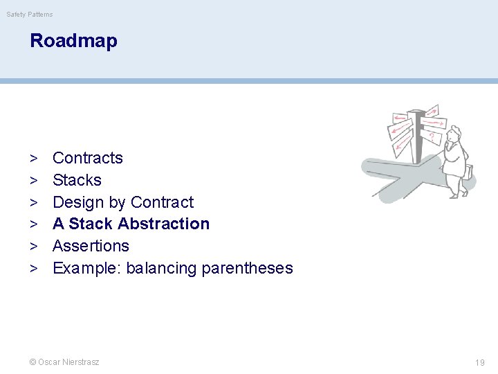 Safety Patterns Roadmap > Contracts > Stacks > Design by Contract > A Stack