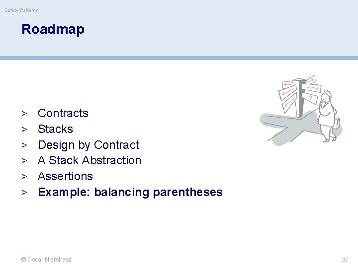 Safety Patterns Roadmap > Contracts > Stacks > Design by Contract > A Stack