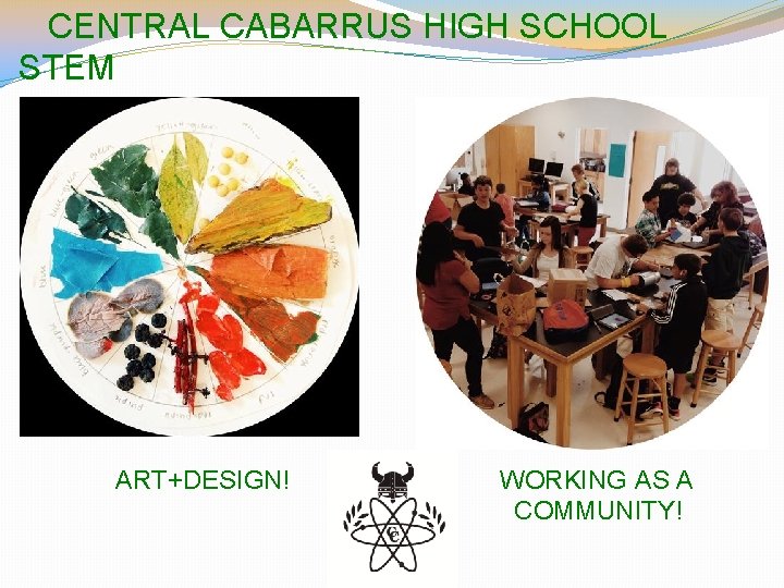 CENTRAL CABARRUS HIGH SCHOOL STEM ART+DESIGN! WORKING AS A COMMUNITY! 