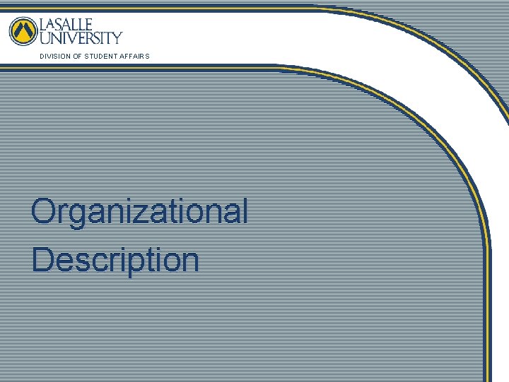 DIVISION OF STUDENT AFFAIRS Organizational Description 