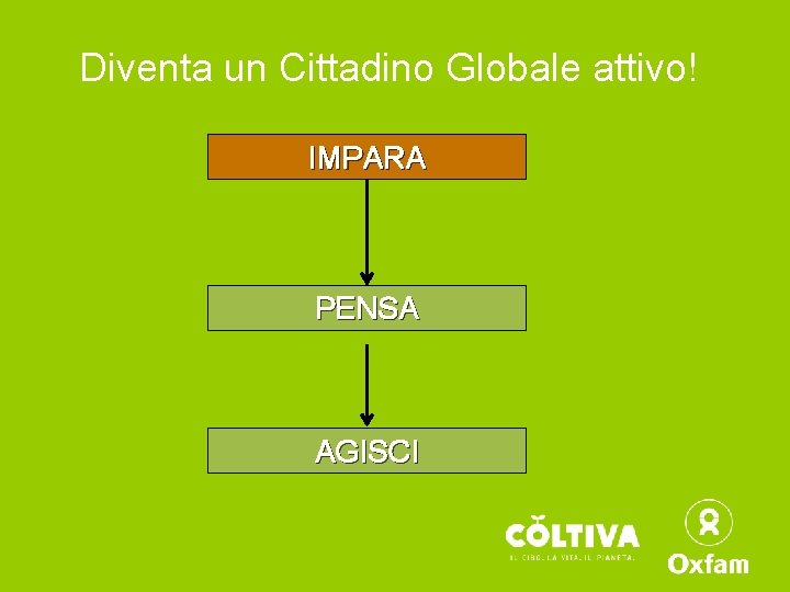 Diventa un Cittadino Globale attivo! IMPARA PENSA AGISCI 