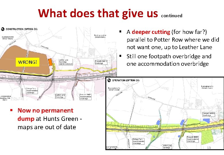 What does that give us continued WRONG! § A deeper cutting (for how far?