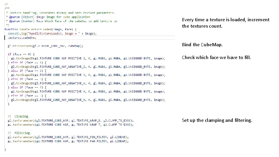 Every time a texture is loaded, increment the textures count. Bind the Cube. Map.