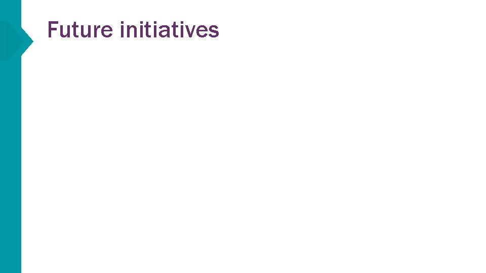 Future initiatives 