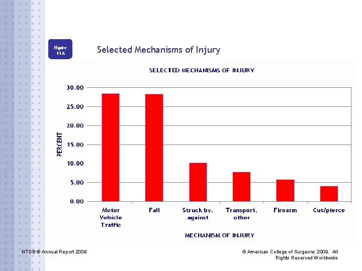 Figure 11 A NTDB ® Annual Report 2009 Selected Mechanisms of Injury © American