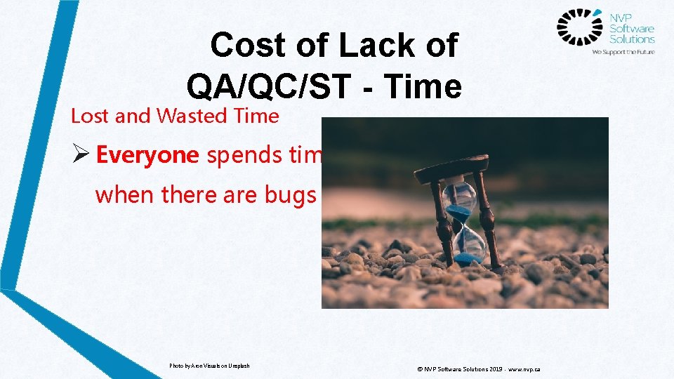 Cost of Lack of QA/QC/ST - Time Lost and Wasted Time Ø Everyone spends