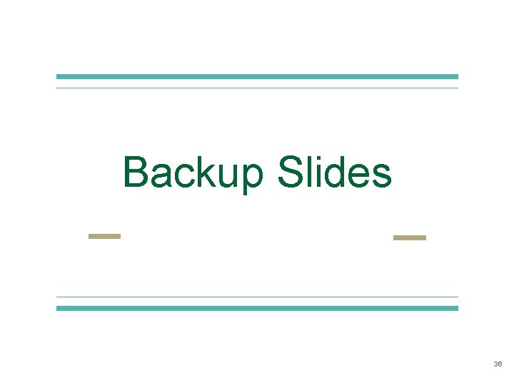 Backup Slides 36 