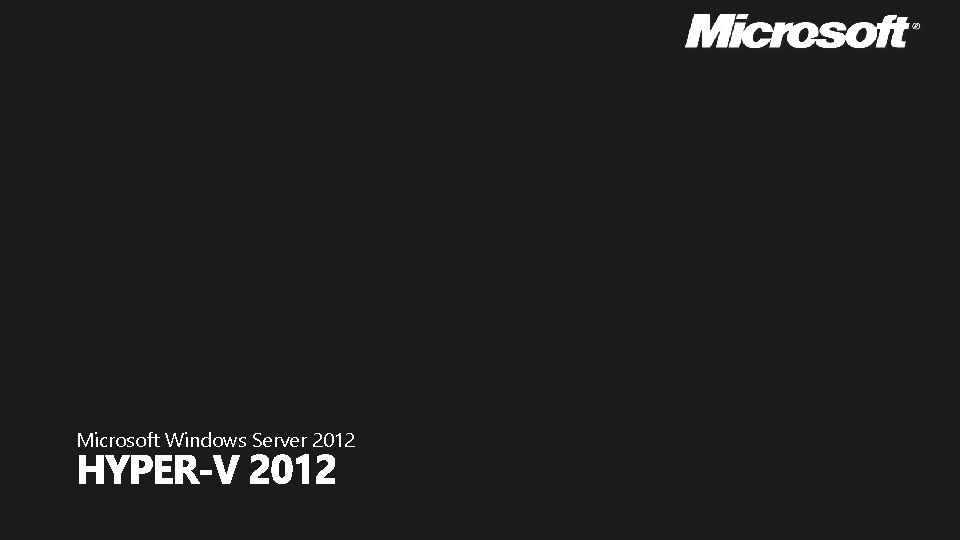 Microsoft Windows Server 2012 