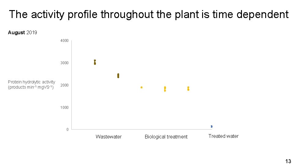 The activity profile throughout the plant is time dependent August 2019 4000 3000 Protein