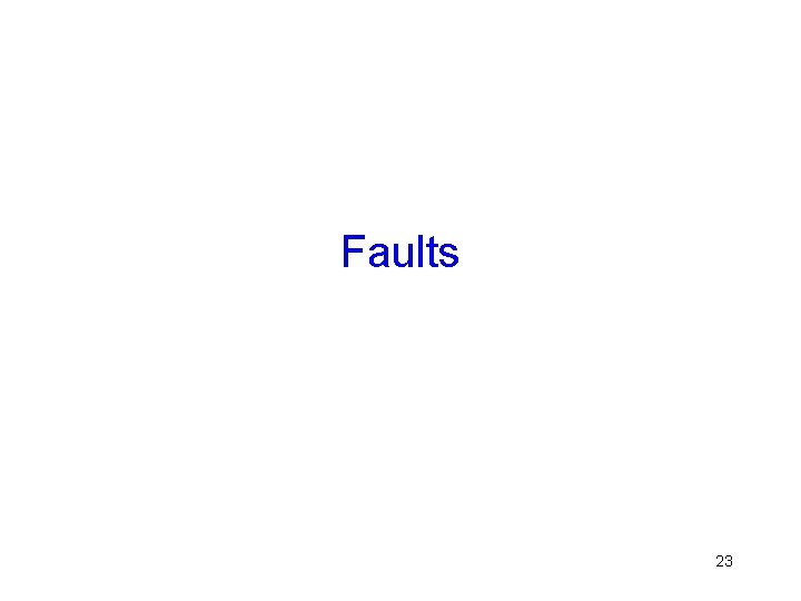 Faults 23 
