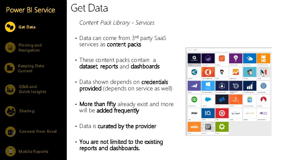 Power BI Service Get Data Content Pack Library - Services • Data can come Power BI Service Get Data Content Pack Library - Services • Data can come