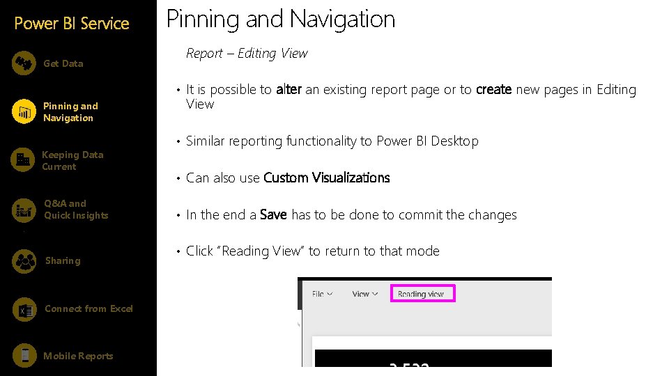 Power BI Service Pinning and Navigation Report – Editing View Get Data • It Power BI Service Pinning and Navigation Report – Editing View Get Data • It