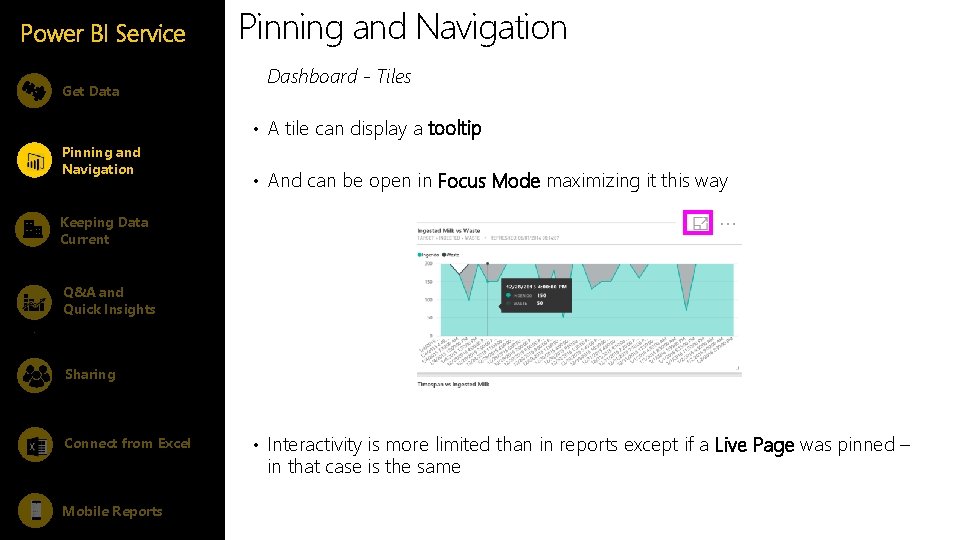 Power BI Service Get Data Pinning and Navigation Dashboard - Tiles • A tile Power BI Service Get Data Pinning and Navigation Dashboard - Tiles • A tile