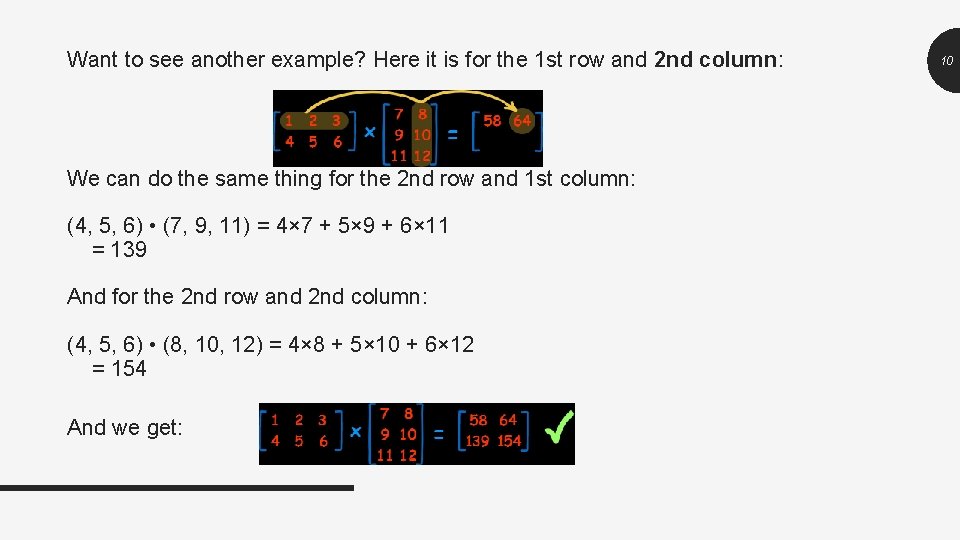 Want to see another example? Here it is for the 1 st row and