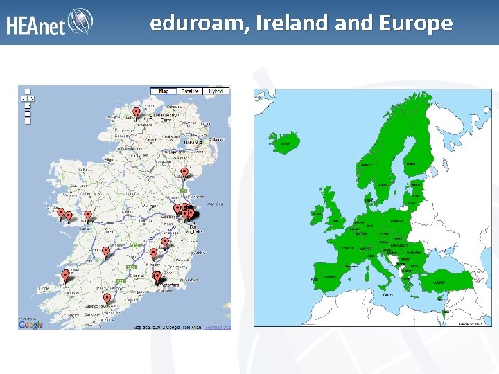 eduroam, Ireland Europe 