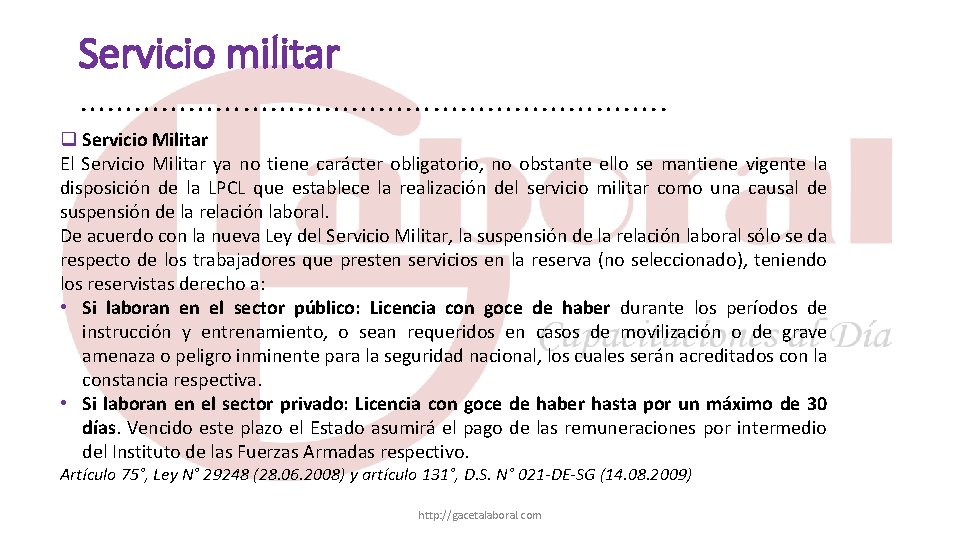 Servicio militar ……………………………. . q Servicio Militar El Servicio Militar ya no tiene carácter