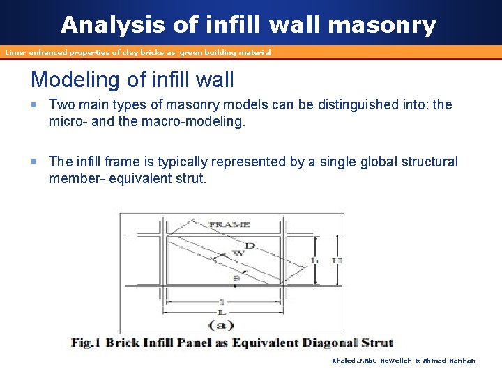 Analysis of infill wall masonry Lime- enhanced properties of clay bricks as green building