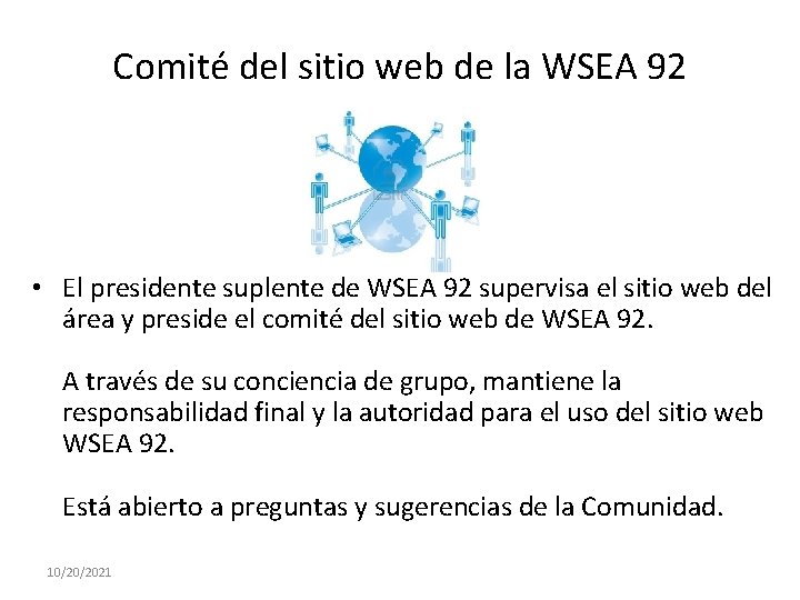 Comité del sitio web de la WSEA 92 • El presidente suplente de WSEA