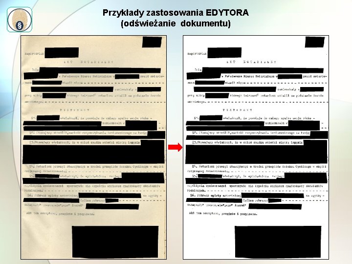 Przykłady zastosowania EDYTORA (odświeżanie dokumentu) 