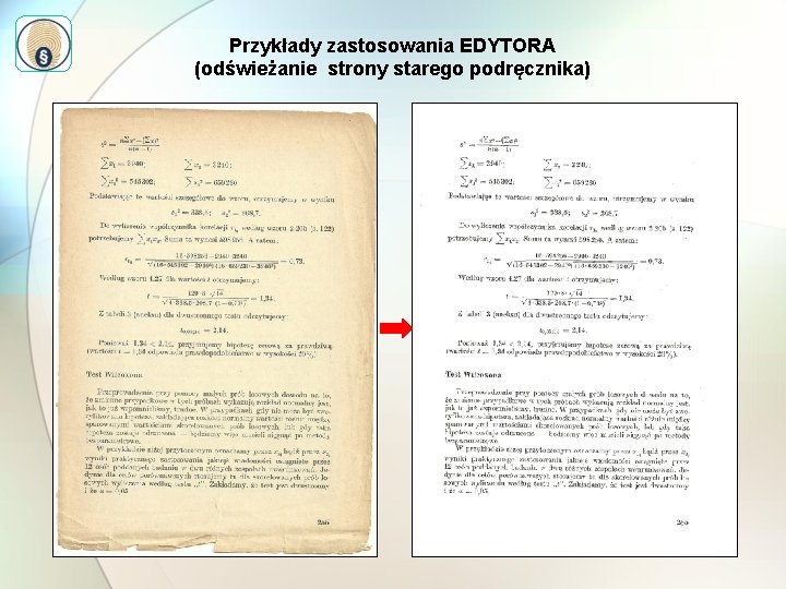 Przykłady zastosowania EDYTORA (odświeżanie strony starego podręcznika) 