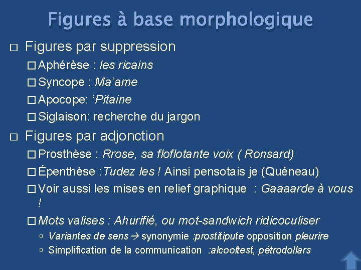 Figures à base morphologique � Figures par suppression � Aphérèse : les ricains �