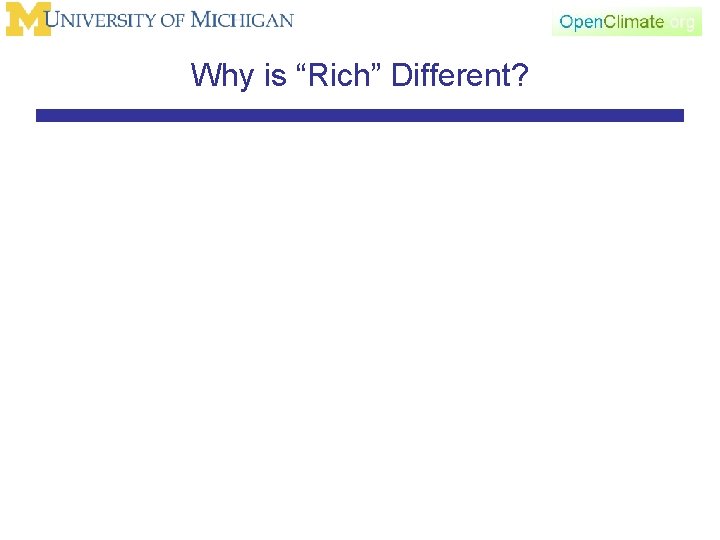 Why is “Rich” Different? 