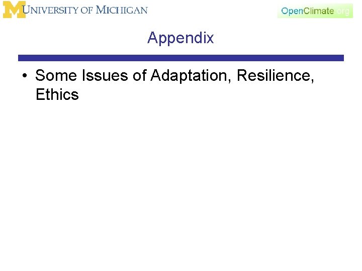 Appendix • Some Issues of Adaptation, Resilience, Ethics 