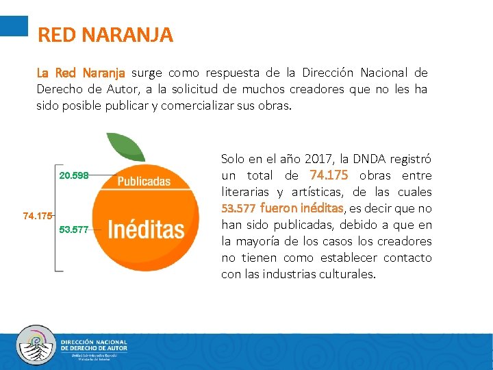 RED NARANJA La Red Naranja surge como respuesta de la Dirección Nacional de Derecho