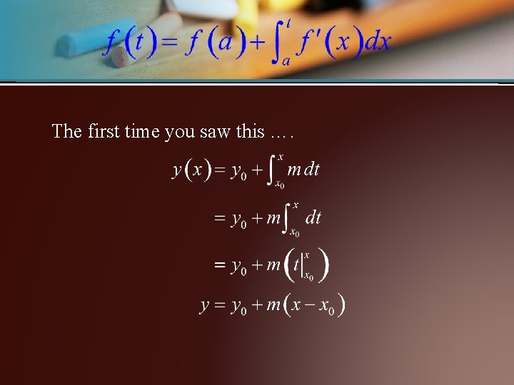 The first time you saw this …. 