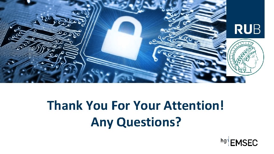 Thank You For Your Attention! Any Questions? 