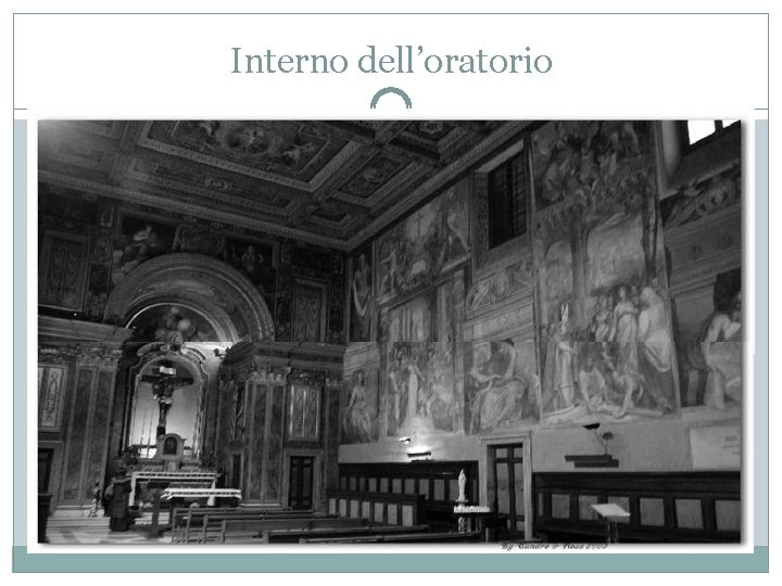 Interno dell’oratorio 