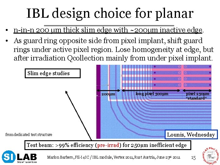 IBL design choice for planar • n-in-n 200 µm thick slim edge with ~200µm