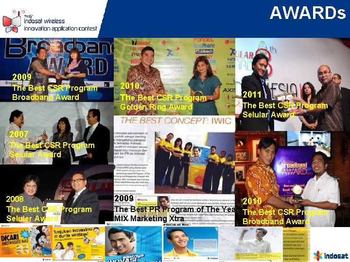 AWARDs 2009 The Best CSR Program Broadband Award 2010 The Best CSR Program Golden